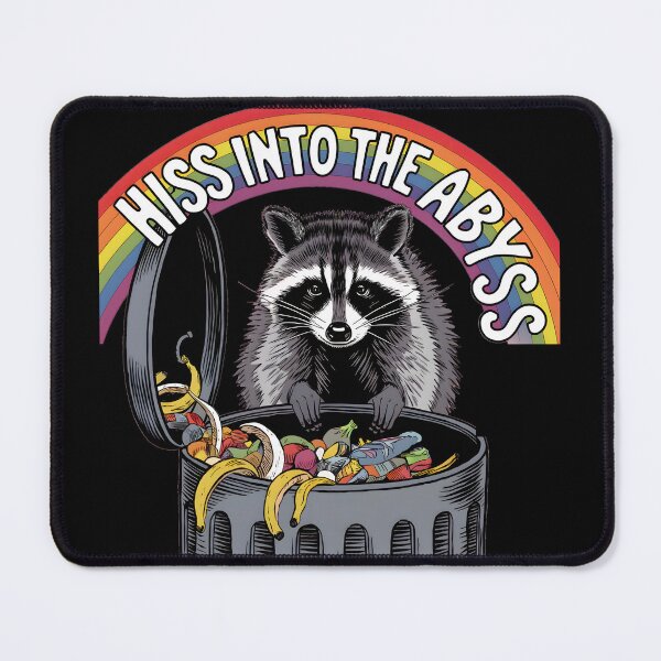Item preview, Funny Raccoon Hiss Into The Abyss Trash Can designed and sold by Anniebuh.