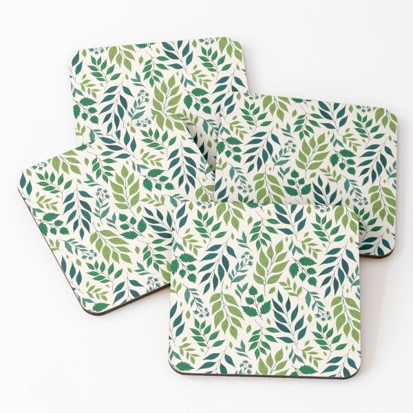 Item preview, green leaves of different shapes designed and sold by burbura.