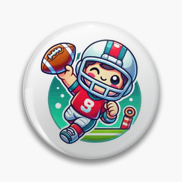 Item preview, Adorable Football Player Scores a Touchdown - Cute End Zone Sports designed and sold by Jasava Shop.