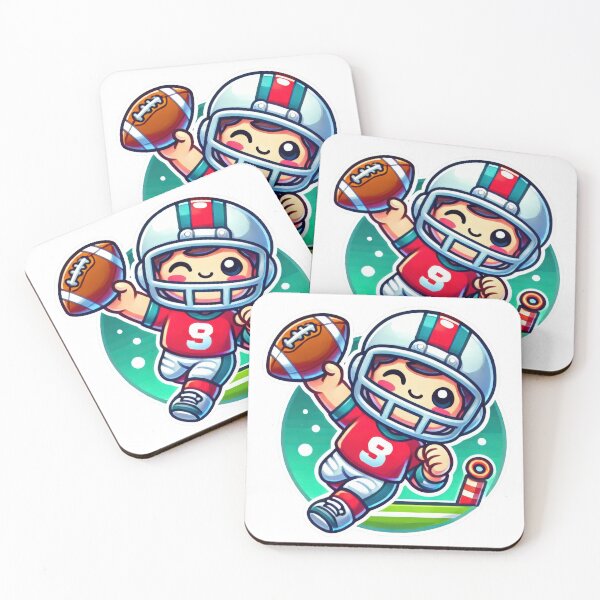 Item preview, Adorable Football Player Scores a Touchdown - Cute End Zone Sports designed and sold by Jasava Shop.