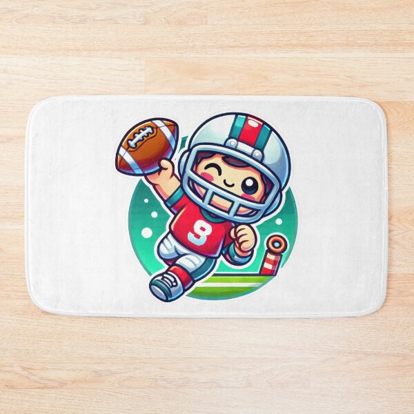 Item preview, Adorable Football Player Scores a Touchdown - Cute End Zone Sports designed and sold by Jasava Shop.