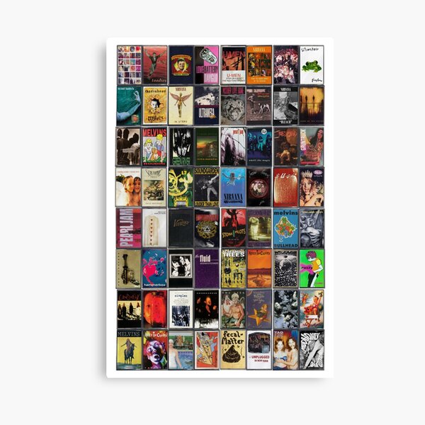 Item preview, Greatest Grunge Music - Vintage Cassette Album Cover Art designed and sold by Mr Mustard Prints.