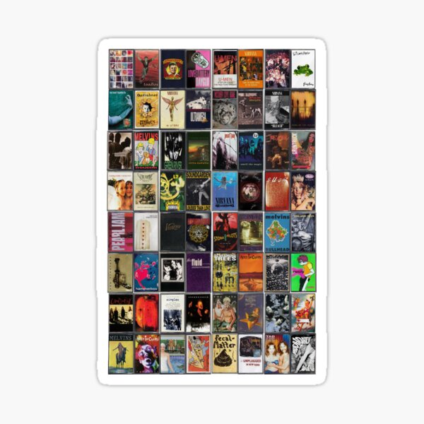 Item preview, Greatest Grunge Music - Vintage Cassette Album Cover Art designed and sold by Mr Mustard Prints.