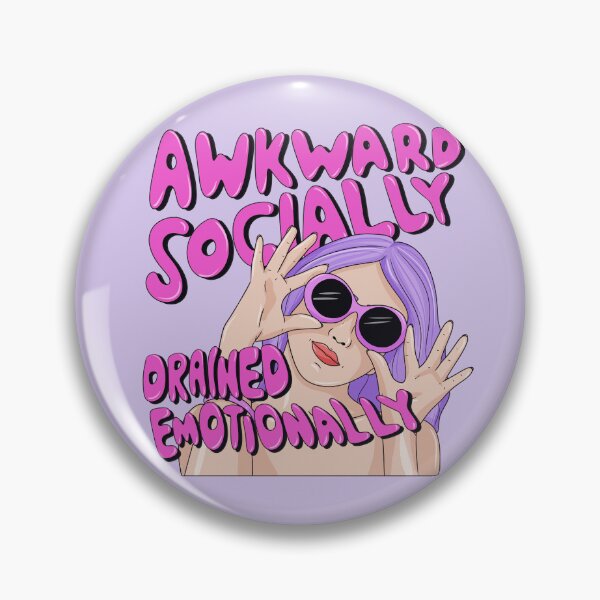 Item preview, Awkward Socially, Drained Emotionally designed and sold by Cope-Doodles.