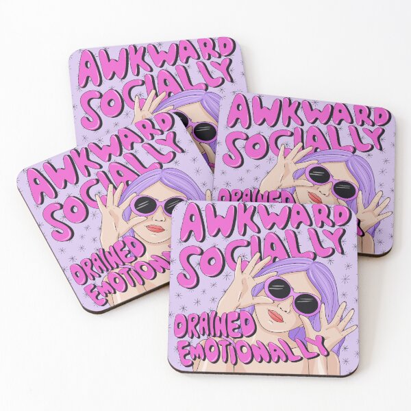 Item preview, Awkward Socially, Drained Emotionally designed and sold by Cope-Doodles.