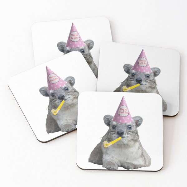 Item preview, Happy Birthday Rock Hyrax  designed and sold by SillyLittleSnek.