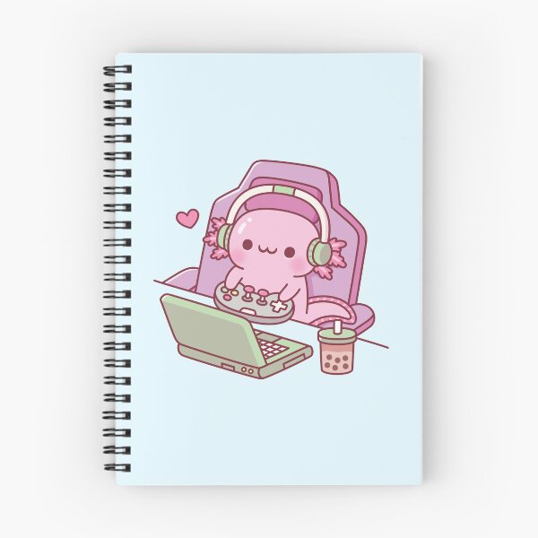 Item preview, Cute Axolotl Gaming On Laptop Funny designed and sold by rustydoodle.