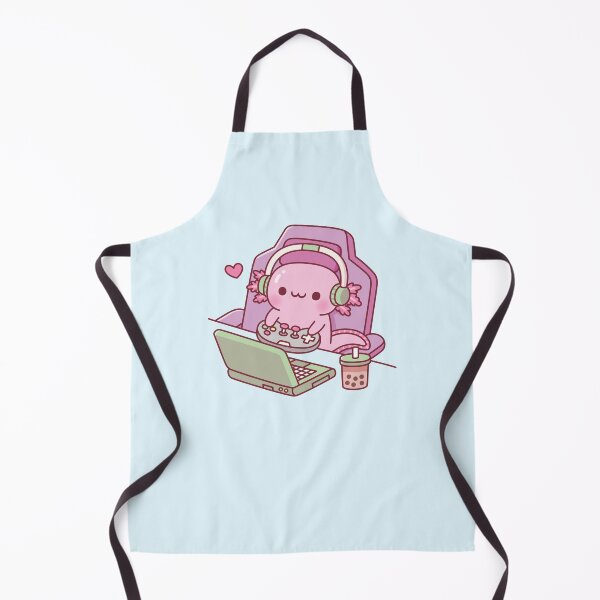 Item preview, Cute Axolotl Gaming On Laptop Funny designed and sold by rustydoodle.