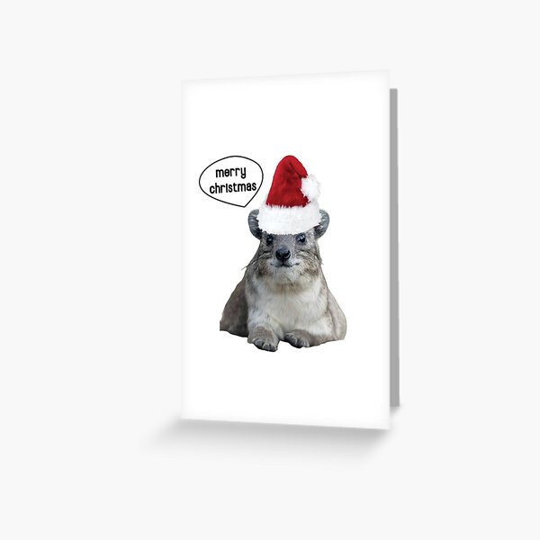 Item preview, Merry Chirstmas Rock Hyrax  designed and sold by SillyLittleSnek.