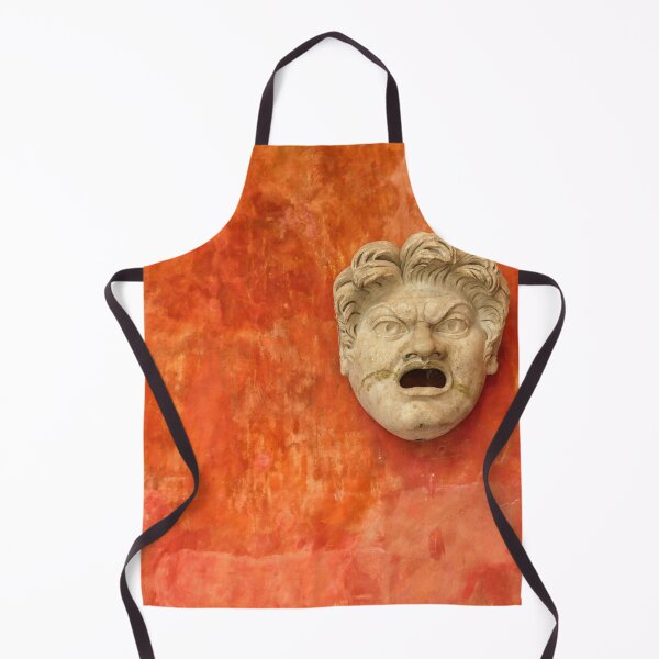 Item preview, Angry stone face of white man on orange background designed and sold by Photopat.