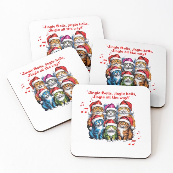 Item preview, Feline Christmas Carolers, Cat-tastic Christmas, Meow-y Christmas, Jingle Cats, A Purrfect Christmas, designed and sold by TolgaSal.