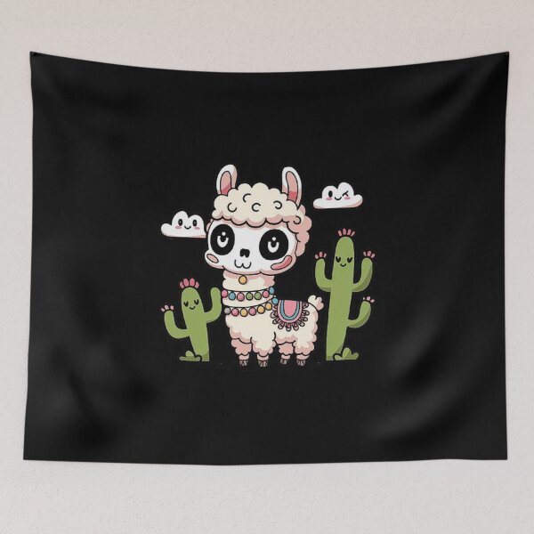 Item preview, Adorable Llama Cactus Art - Cute Cartoon Design designed and sold by love3617.