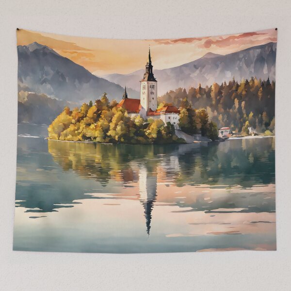 Item preview, Enchanting Lake Bled, Slovenia: A Tranquil Oasis with a Picturesque Island Church - A Photographer's Dream designed and sold by LSVart.