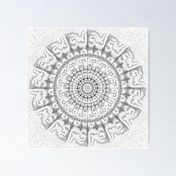 Scribble Painting no 6 by iServalan Exclusive to Tale Teller Club Records  Poster