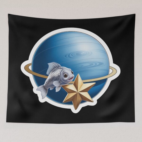 Item preview, Cute Pisces Baby Neptune Astrology Art designed and sold by Mudastro Astrology.
