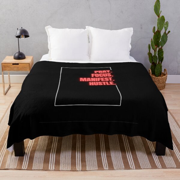 Item preview, PRAY. FOCUS. MANIFEST. HUSTLE. - Black and red - motivation/ inspirational quotes designed and sold by TishCO.