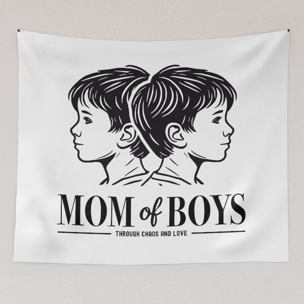Item preview, Mom of Boys - Through Chaos and Love | Boy Head Silhouettes designed and sold by Infinitee8hirts.
