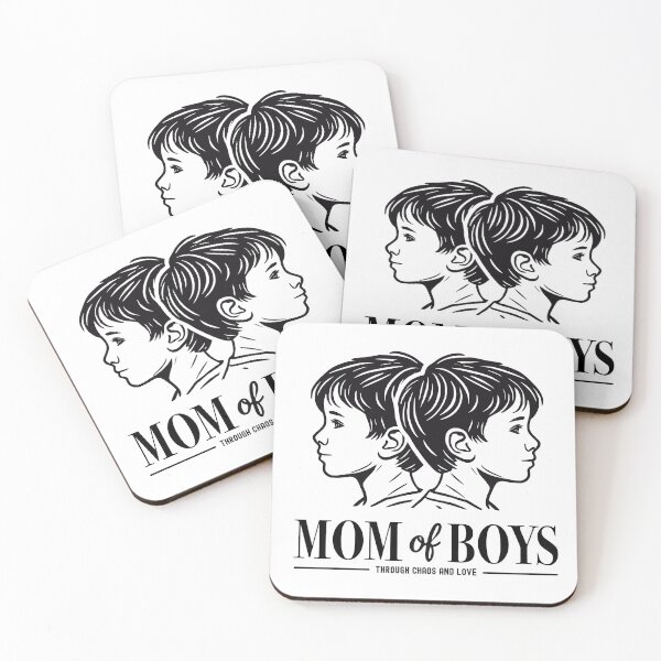 Item preview, Mom of Boys - Through Chaos and Love | Boy Head Silhouettes designed and sold by Infinitee8hirts.