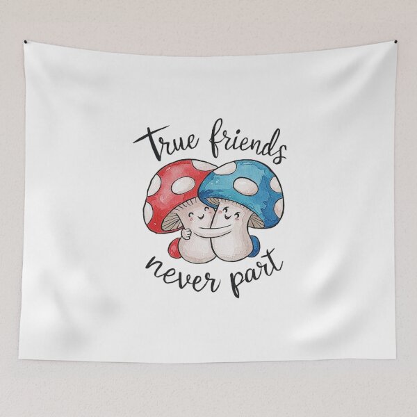 Item preview, Cute Mushroom Friends - Friendship Quote Illustration designed and sold by love3617.