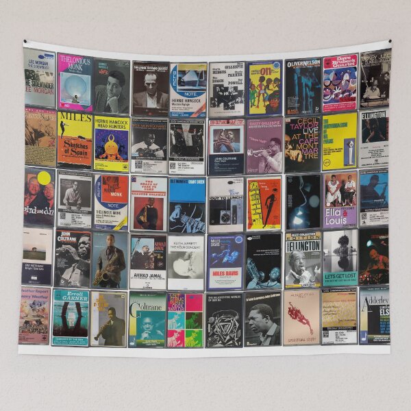 Item preview, Greatest Jazz Music - Vintage Cassette Album Cover Art designed and sold by Mr Mustard Prints.