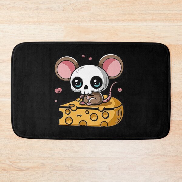 Item preview, Cartoon Mouse with Skull Mask Sitting on Cheese Design designed and sold by love3617.