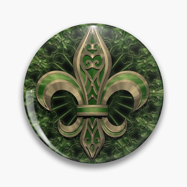 Aperçu de l'œuvre French Lily II - Illustration 3D - Version laiton vert créée et vendue par KairoDesign.