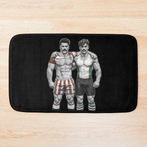 Item preview, 1940s Sports Jocks Boys Together Gay Pride Graphic Design designed and sold by ItsAKinkThing.