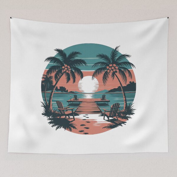 Item preview, Seaside, Beach, Holiday, Tropical, Sunset, Coconut Tree designed and sold by RvinJo8.