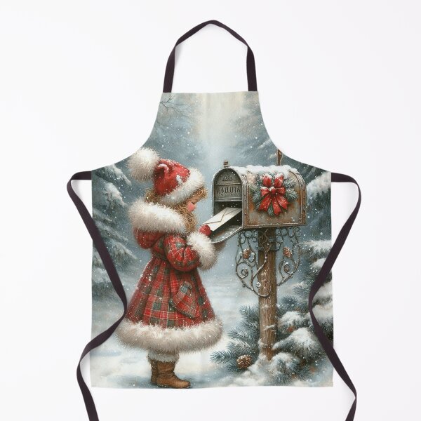 Item preview, Little Girl Mailing a Letter in a Winter Wonderland designed and sold by MarinaFila.