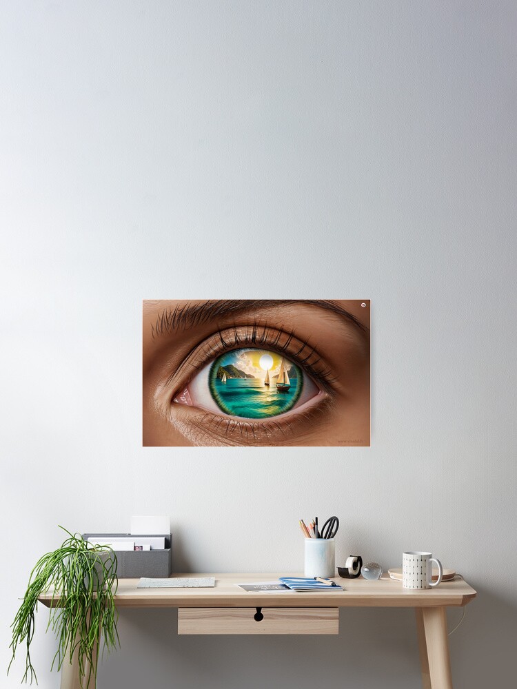 Aperçu 2 sur 3. Poster avec l'œuvre L'Horizon de l'Âme créée et vendue par Vinidal.