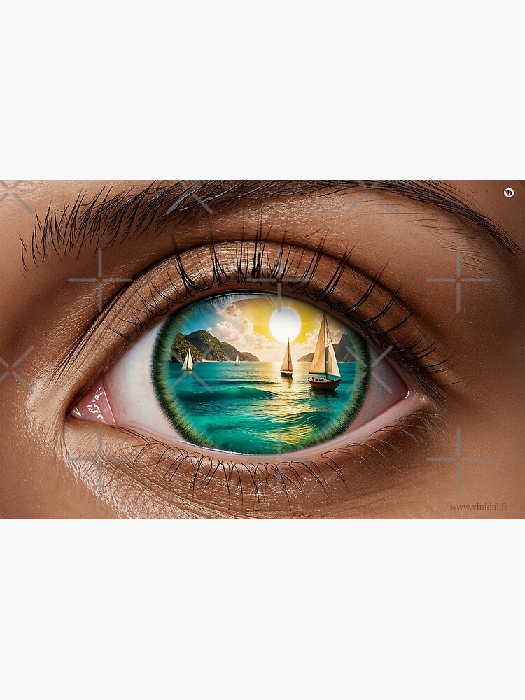 Aperçu 3 sur 3. Poster avec l'œuvre L'Horizon de l'Âme créée et vendue par Vinidal.