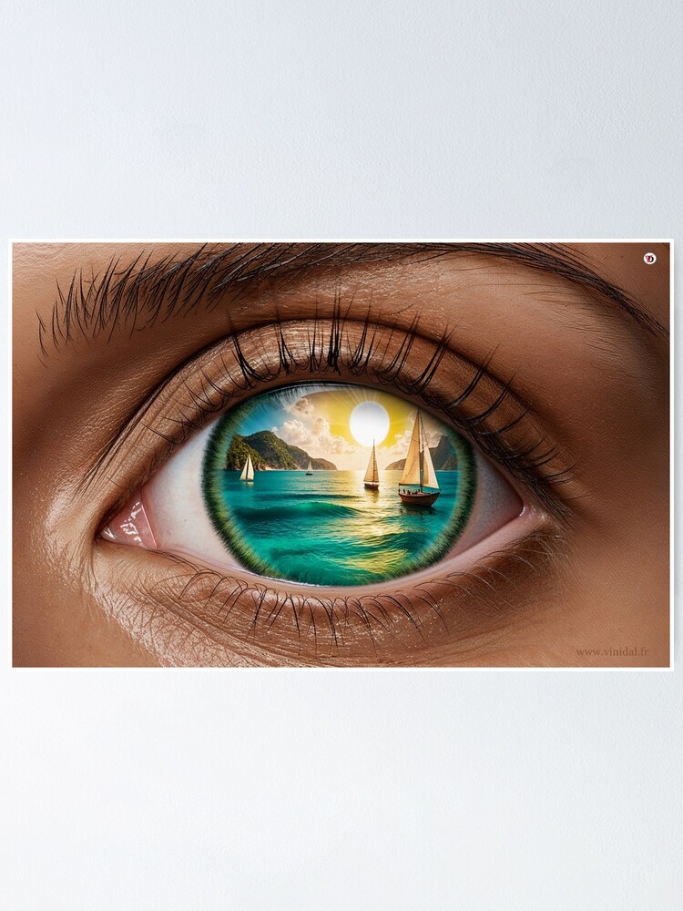 Aperçu 1 sur 3. Poster avec l'œuvre L'Horizon de l'Âme créée et vendue par Vinidal.