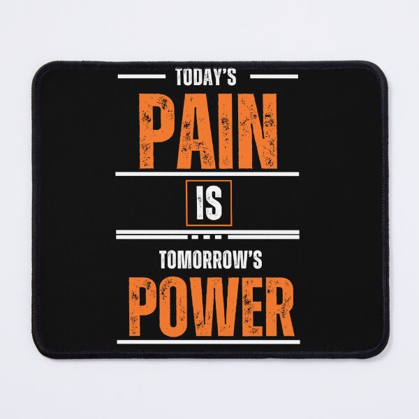Item preview, TODAY'S PAIN IS TOMORROW'S POWER - Orange and black - motivational' inspirational quotes designed and sold by TishCO.