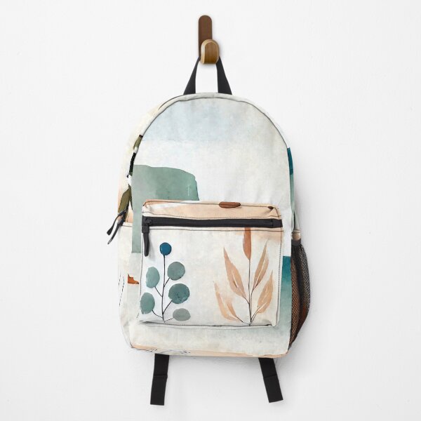 Item preview, Coastal Cliffs and Botanical Elements - Serene Watercolor Landscape designed and sold by ChrisButler.