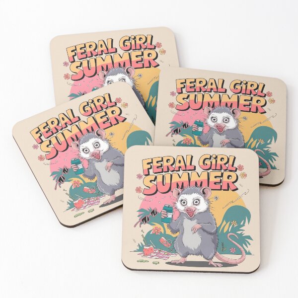 Item preview, Feral Girl Summer Possum Meme designed and sold by AniArtPL.