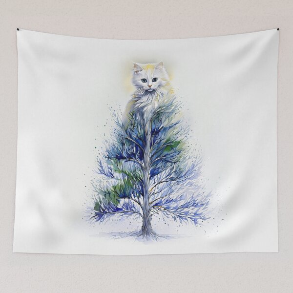 Item preview, The Cat Tree | Cat Art | Psychedelic Art designed and sold by UnhingedBird.