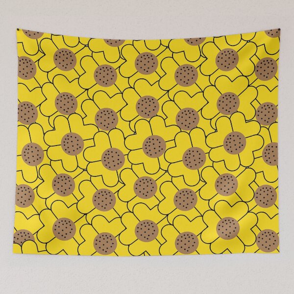 Item preview, Yellow flowers pattern designed and sold by samshopindia.
