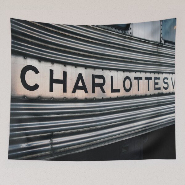 Item preview, Close-Up Retired Charlottesville Passenger Train Art Print - Industrial Elegance designed and sold by FraireDesign.