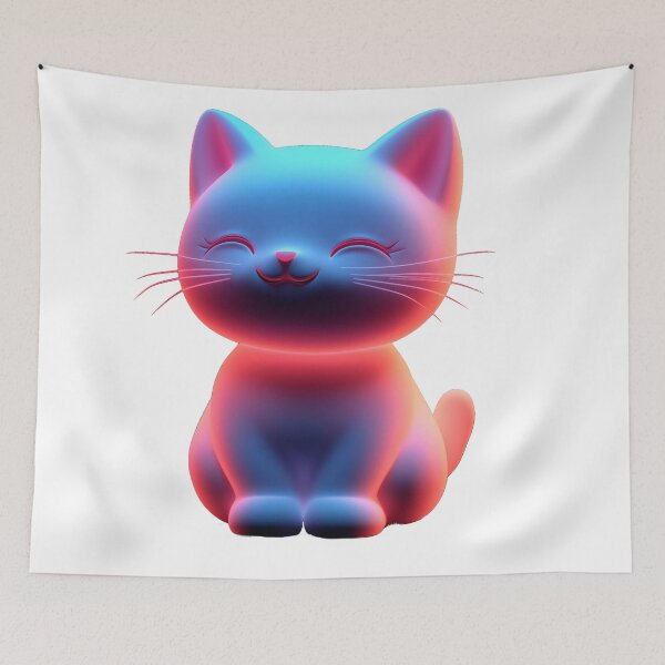 Item preview, Cat Emoji Icon - Minimalist Holographic Design designed and sold by pixal-shop.