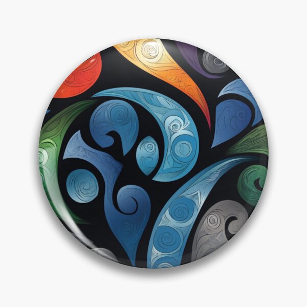 Item preview, New Zealand Māori Paua Pattern Koru Design 166 designed and sold by GrinGalore.