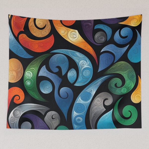 Item preview, New Zealand Māori Paua Pattern Koru Design 166 designed and sold by GrinGalore.