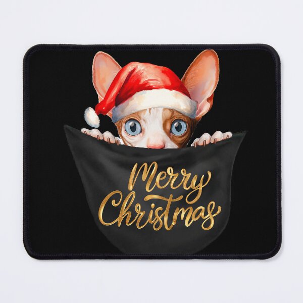 Item preview, Pet Lover Xmas Fun Cute Cornish Rex Kitty Cat in a Pocket designed and sold by LovelyHappyGift.
