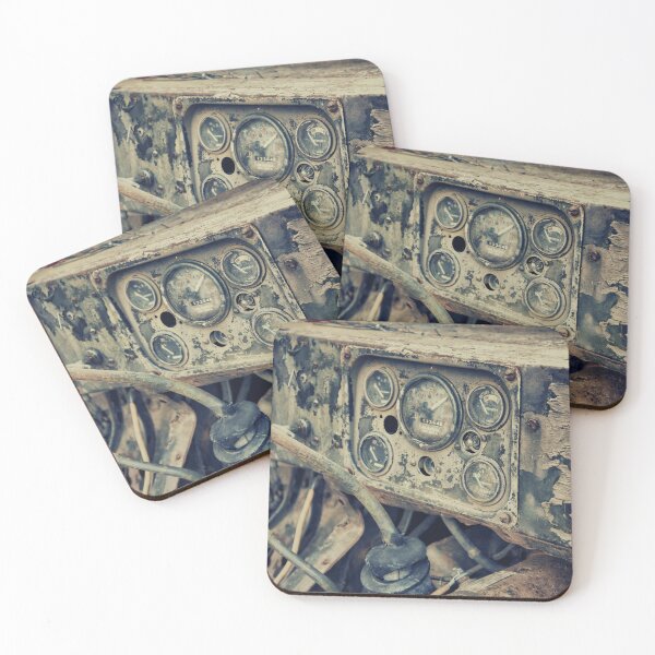 Item preview, Weathered Military Jeep Dashboard Art Print - Rustic Industrial Charm designed and sold by FraireDesign.