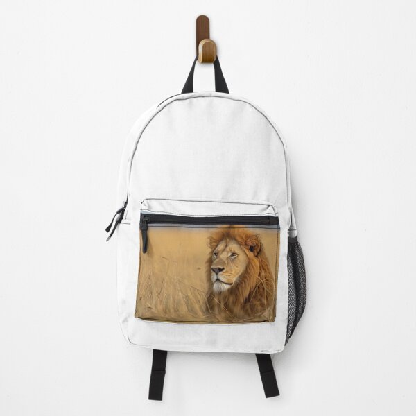 Item preview, Majestic Lion Surveying the Plains at Dusk designed and sold by MiraCleAI.