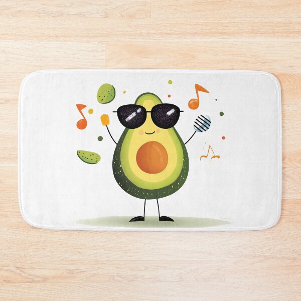 Artikelvorschau, Cartoon-Avocado mit Sonnenbrille und Mikrofon entworfen und verkauft von Soul-Sparks.