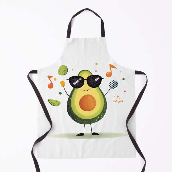 Artikelvorschau, Cartoon-Avocado mit Sonnenbrille und Mikrofon entworfen und verkauft von Soul-Sparks.