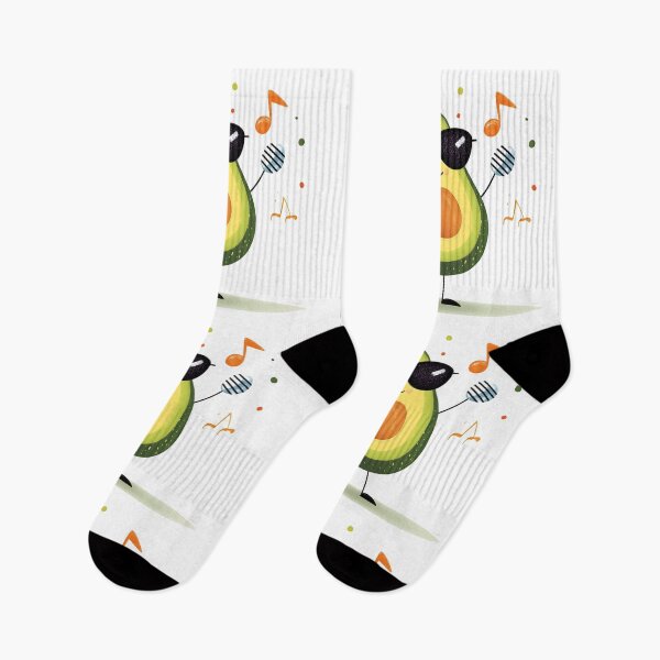 Artikelvorschau, Cartoon-Avocado mit Sonnenbrille und Mikrofon entworfen und verkauft von Soul-Sparks.