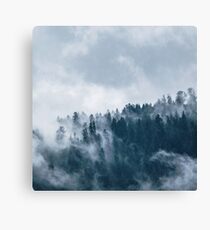 Cloudy Forest Wilderness Adventure Canvas Print