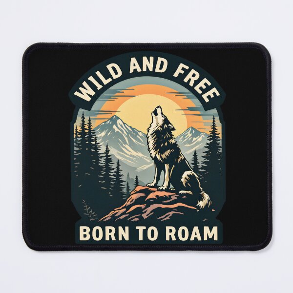 Item preview, Wild And Free Born To Roam Wolf designed and sold by AlphaTeez.