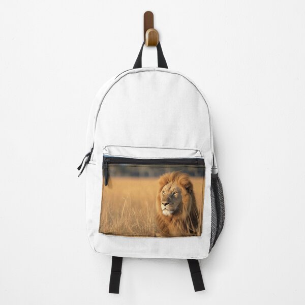 Item preview, Majestic Lion Surveying the Plains at Dusk designed and sold by MiraCleAI.